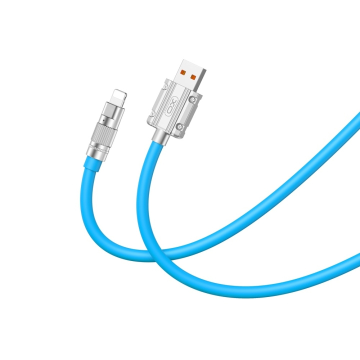 Xo kabel NB227 USB - Lightning 1,2 m 6A blå i gruppen SMARTTELEFON & NETTBRETT / Ladere og Kabler / Kabler / Kabler Lightning hos TP E-commerce Nordic AB (C79227)
