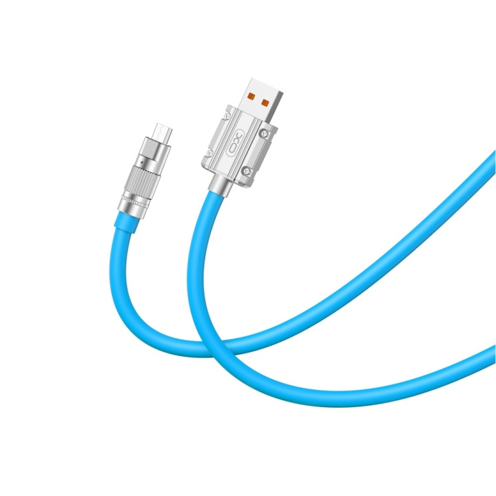 Xo kabel NB227 USB - microUSB 1,2 m 6A blå i gruppen SMARTTELEFON & NETTBRETT / Ladere og Kabler / Kabler / Kabler microUSB hos TP E-commerce Nordic AB (C79230)