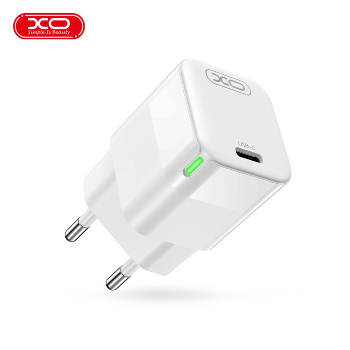 Xo vegglader CE06 PD 30W 1x USB-C hvit i gruppen SMARTTELEFON & NETTBRETT / Ladere og Kabler / Vegglader / Vegglader Type C hos TP E-commerce Nordic AB (C79245)
