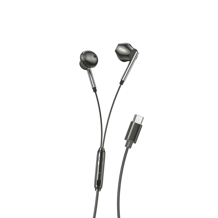 Xo øretelefoner med ledning EP66 USB-C svart i gruppen Elektronikk / Lyd & Bilde / Hodetelefoner & Tilbehør / Hodetelefoner hos TP E-commerce Nordic AB (C79254)