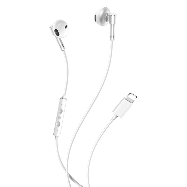 Xo eP61 Lightning Bluetooth-øretelefoner med ledning, sølv i gruppen Elektronikk / Lyd & Bilde / Hodetelefoner & Tilbehør / Hodetelefoner hos TP E-commerce Nordic AB (C79259)