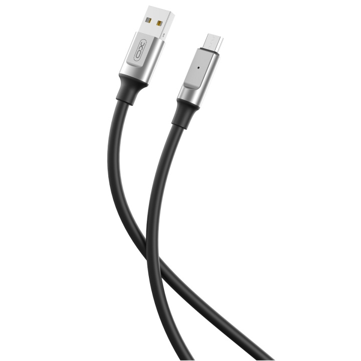 Xo kabel NB251 USB - microUSB 1,0 m 6A svart i gruppen SMARTTELEFON & NETTBRETT / Ladere og Kabler / Kabler / Kabler microUSB hos TP E-commerce Nordic AB (C79261)