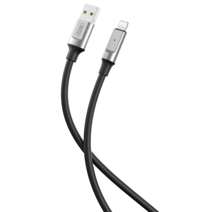 Xo kabel NB251 USB - Lightning 1,0 m 6A svart i gruppen SMARTTELEFON & NETTBRETT / Ladere og Kabler / Kabler / Kabler Lightning hos TP E-commerce Nordic AB (C79264)