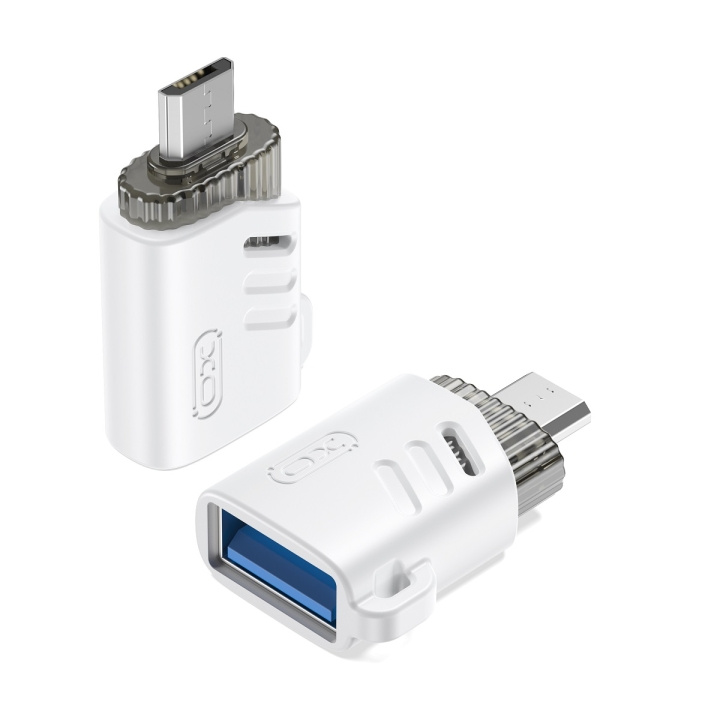 Xo nB256C OTG USB til microUSB-adapter hvit i gruppen Datautstyr / Kabler og adaptere / USB / Micro-USB / Adaptere hos TP E-commerce Nordic AB (C79300)