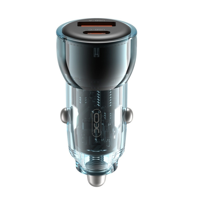 Xo billader CC60 60W 1x USB 1x USB-C blå i gruppen SMARTTELEFON & NETTBRETT / Ladere og Kabler / Billader / Billader USB hos TP E-commerce Nordic AB (C79306)