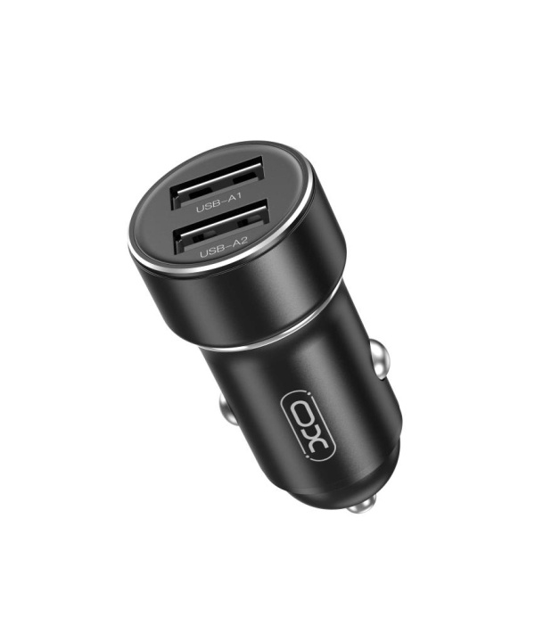 Xo billader CC53 12W 2x USB svart i gruppen SMARTTELEFON & NETTBRETT / Ladere og Kabler / Billader / Billader USB hos TP E-commerce Nordic AB (C79309)