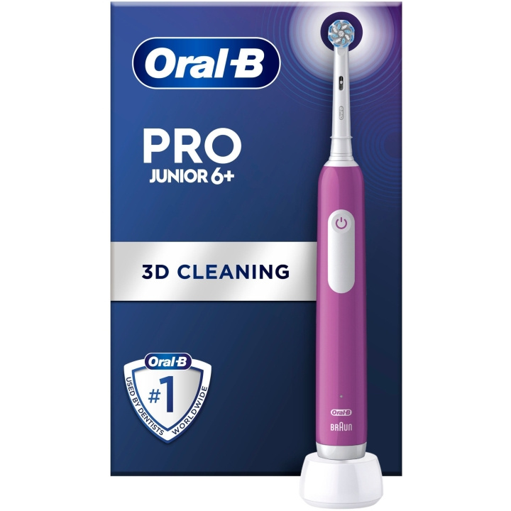 Oral B Elektrisk tannbørste Junior Purple SUT i gruppen HELSE OG SKJØNNHET / Munnpleie / Elektriske tannbørster hos TP E-commerce Nordic AB (C79524)