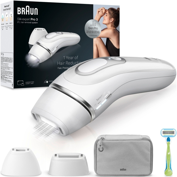 Braun IPL Silk-expert Pro 3 PL3122 Sølv/Hvit i gruppen HELSE OG SKJØNNHET / Hår & styling / Hårfjerning / IPL og laser hos TP E-commerce Nordic AB (C79527)
