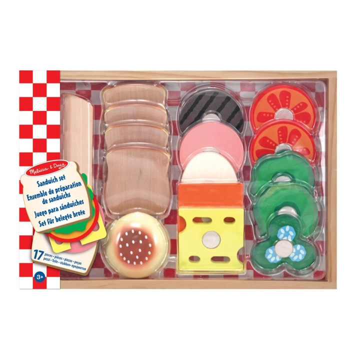 Melissa & Doug Food Play Sandwich-sett i tre i gruppen LEKER, BARN OG BABY / Leker / Lite hjem & rollespill hos TP E-commerce Nordic AB (C79803)
