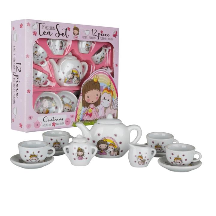 Barbo Toys Barbo Classic Porselen teservise 12 deler Rosa i gruppen LEKER, BARN OG BABY / Leker / Lite hjem & rollespill hos TP E-commerce Nordic AB (C79841)