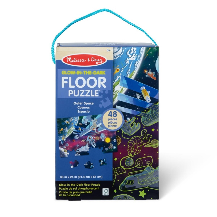 Melissa & Doug Gulvpuslespill Outer Space Glow in the Dark i gruppen LEKER, BARN OG BABY / Leker / Barnas puslespill hos TP E-commerce Nordic AB (C79857)