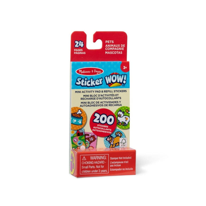 Melissa & Doug Klistremerke WOW! Mini aktivitetsblokk og refill-klistremerker: Kjæledyr i gruppen LEKER, BARN OG BABY / Leker / Tegne & regne hos TP E-commerce Nordic AB (C79988)