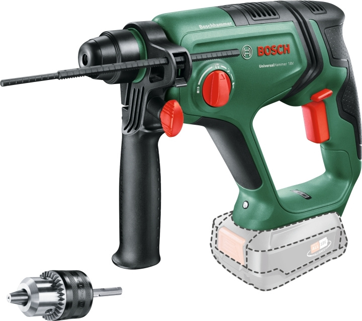 Bosch UniversalHammer 18 V batteridrevet hammer, solo + adapter i gruppen HJEM, HUS OG HAGE / Verktøy / Drill hos TP E-commerce Nordic AB (C80351)