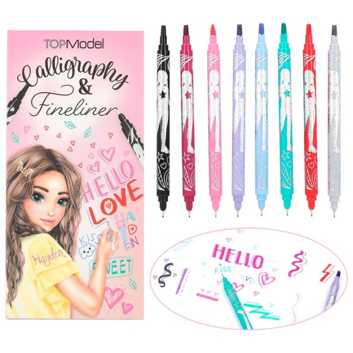 TOPModel Kalligrafi & Finliner-sett (411392) i gruppen SPORT, FRITID & HOBBY / Hobby / Male & Tegne / Penner, Fargestifter & Blekk hos TP E-commerce Nordic AB (C80962)