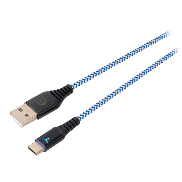 EgoGear Cable SCH10 White/Blue Type-C 3m braided for PS5 i gruppen Elektronikk / TV-spill & tilbehør / Sony PlayStation 5 / Tilbehør hos TP E-commerce Nordic AB (C81325)