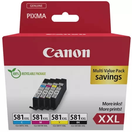 Canon Blekk 1998C007 CLI-581XXL Multipack i gruppen Datautstyr / Skrivere og tilbehør / Blekk og toner / Blekkpatroner / Canon hos TP E-commerce Nordic AB (C81338)