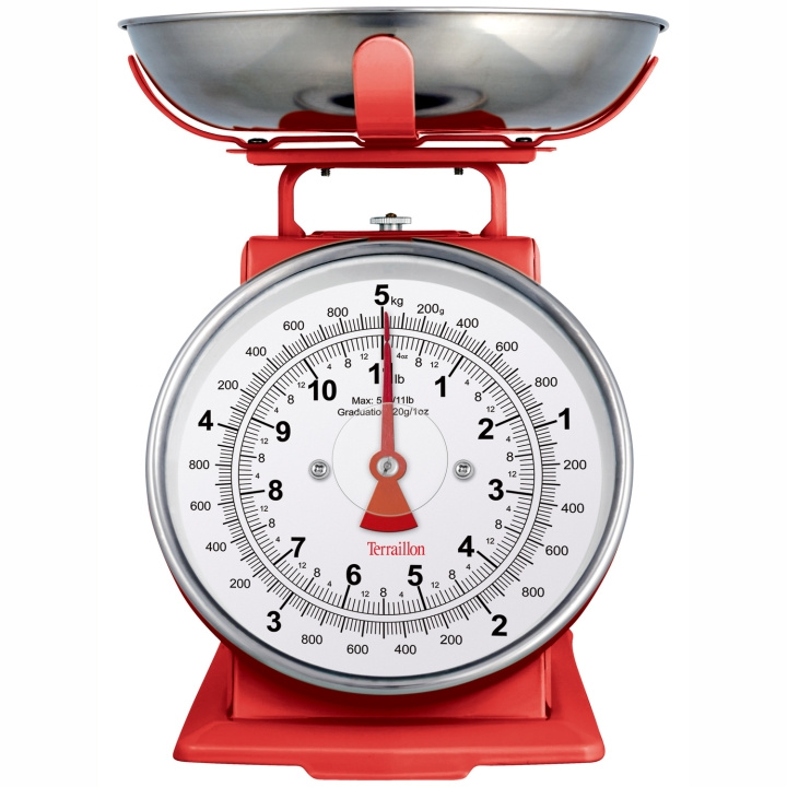 Terraillon Kjøkkenvekt Tradition 500 Dual Red 1L skål, 5 kg i gruppen HJEM, HUS OG HAGE / Kjøkkenutstyr / Kjøkken Scales hos TP E-commerce Nordic AB (C81448)