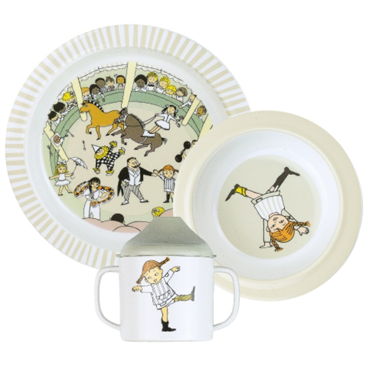 Rätt Start Pippi Cirkus, Barneservise, 3 deler i gruppen LEKER, BARN OG BABY / Spise & drikke / Barneserviser hos TP E-commerce Nordic AB (C81465)
