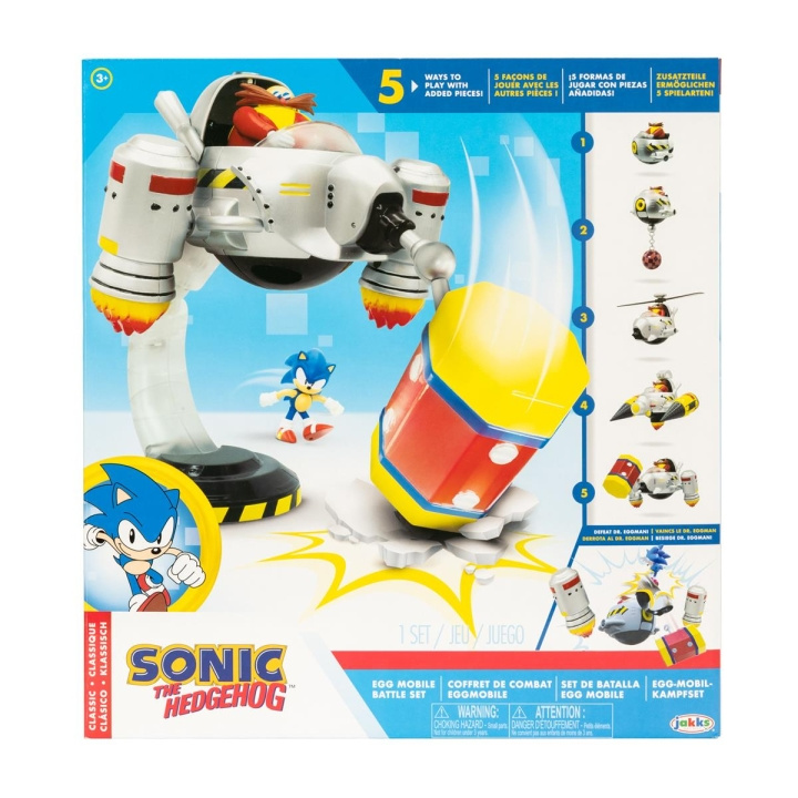 JAKKS Pacific Sonic the Hedgehog 2,5 tommers lekesett Egg Mobile Battle Set i gruppen LEKER, BARN OG BABY / Leker / Lekesett hos TP E-commerce Nordic AB (C81890)