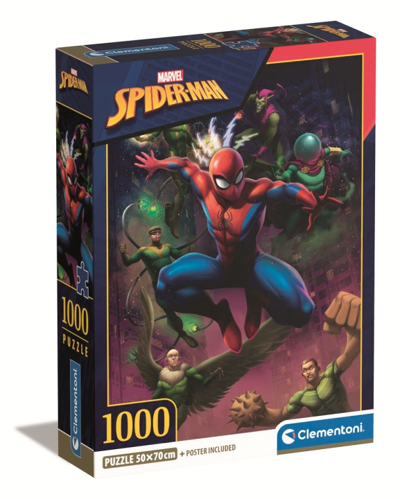 Clementoni 1000 stk CB Spiderman-kolleksjon av høy kvalitet i gruppen SPORT, FRITID & HOBBY / Hobby / Puslespill hos TP E-commerce Nordic AB (C81949)