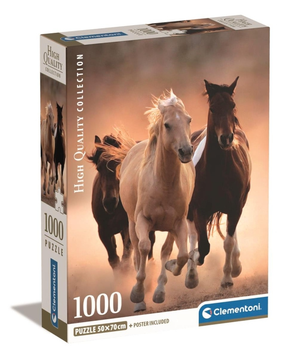 Clementoni 1000 stk CB Collection Running Horses av høy kvalitet i gruppen SPORT, FRITID & HOBBY / Hobby / Puslespill hos TP E-commerce Nordic AB (C81953)