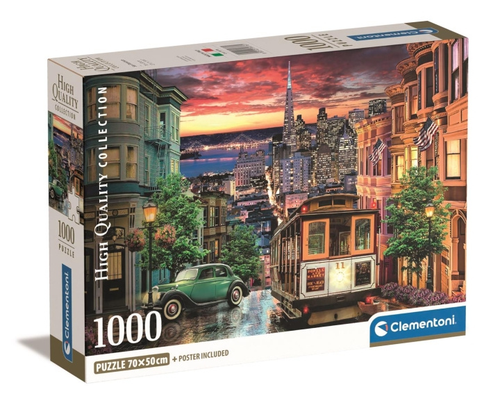 Clementoni 1000 stk CB Collection San Francisco av høy kvalitet i gruppen SPORT, FRITID & HOBBY / Hobby / Puslespill hos TP E-commerce Nordic AB (C81960)