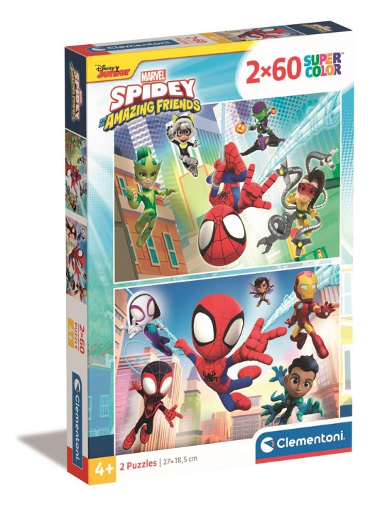Clementoni 2x60 brikker Puslespill Spidey og hans fantastiske venner i gruppen LEKER, BARN OG BABY / Leker / Barnas puslespill hos TP E-commerce Nordic AB (C82075)