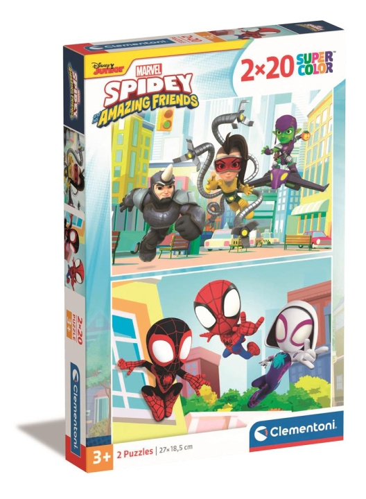 Clementoni 2x20 brikker Puslespill Spidey og hans fantastiske venner i gruppen LEKER, BARN OG BABY / Leker / Barnas puslespill hos TP E-commerce Nordic AB (C82076)