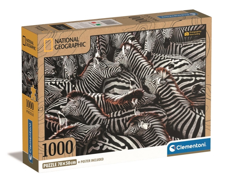 Clementoni 1000 stk CB høykvalitets samling National Geographics Zebraer i gruppen SPORT, FRITID & HOBBY / Hobby / Puslespill hos TP E-commerce Nordic AB (C82089)