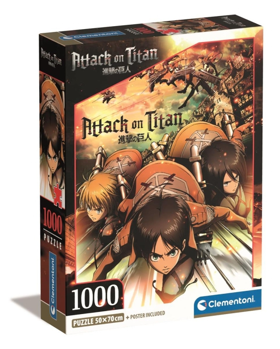 Clementoni 1000 stk CB høykvalitets samling Attack on Titans i gruppen SPORT, FRITID & HOBBY / Hobby / Puslespill hos TP E-commerce Nordic AB (C82102)