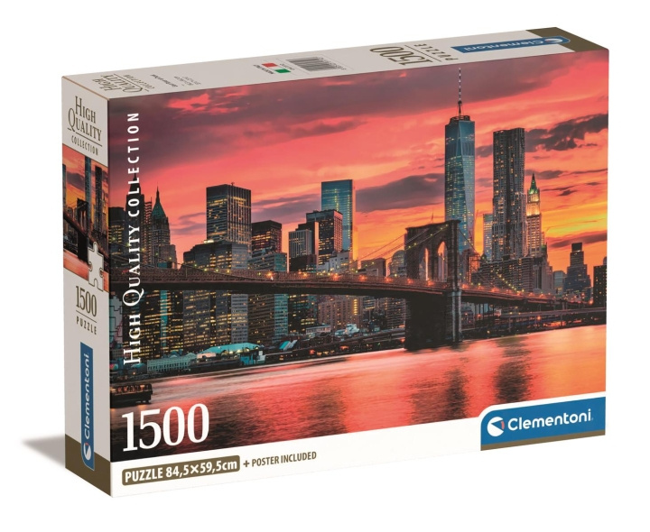 Clementoni 1500 stk CB High Quality Collection East River i skumringen i gruppen SPORT, FRITID & HOBBY / Hobby / Puslespill hos TP E-commerce Nordic AB (C82132)