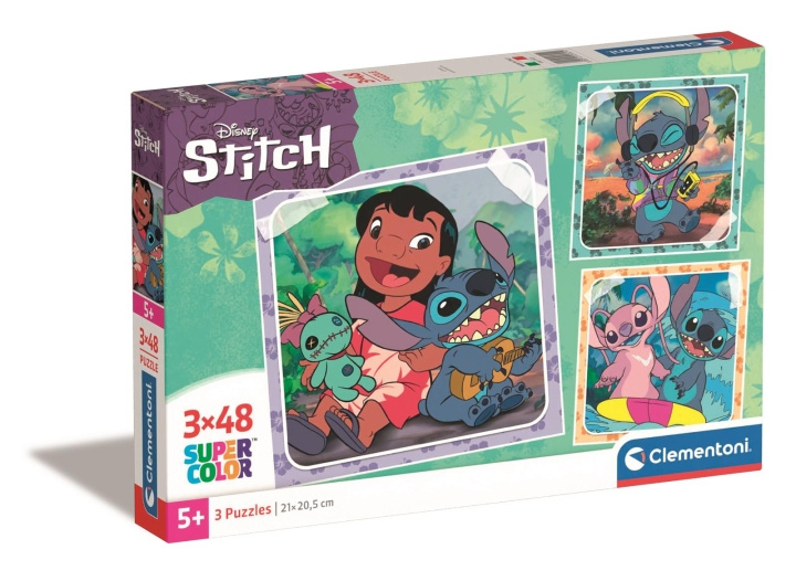 Clementoni 3X48 stk Puslespill Disney Stitch i gruppen LEKER, BARN OG BABY / Leker / Barnas puslespill hos TP E-commerce Nordic AB (C82146)