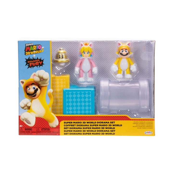 JAKKS Pacific Super Mario 2,5 tommers diorama-sett 3D World i gruppen LEKER, BARN OG BABY / Leker / Figurer, miniatyrer og tilbehør hos TP E-commerce Nordic AB (C82185)