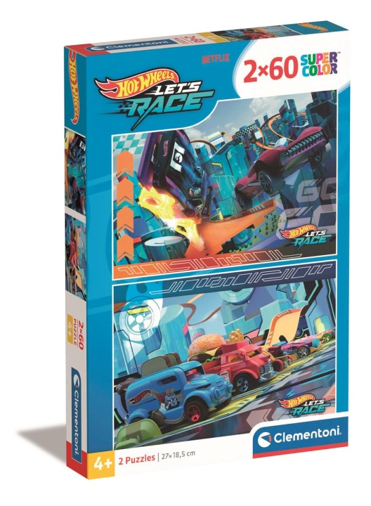 Clementoni 2x60 stk puslespill for barn Hotwheels i gruppen LEKER, BARN OG BABY / Leker / Barnas puslespill hos TP E-commerce Nordic AB (C82213)