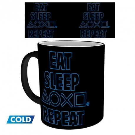Abysse PLAYSTATION - Krus Heat Change - 320 ml - Eat Sleep Repeat i gruppen SPORT, FRITID & HOBBY / Morsomme produkter / Kopper hos TP E-commerce Nordic AB (C82555)