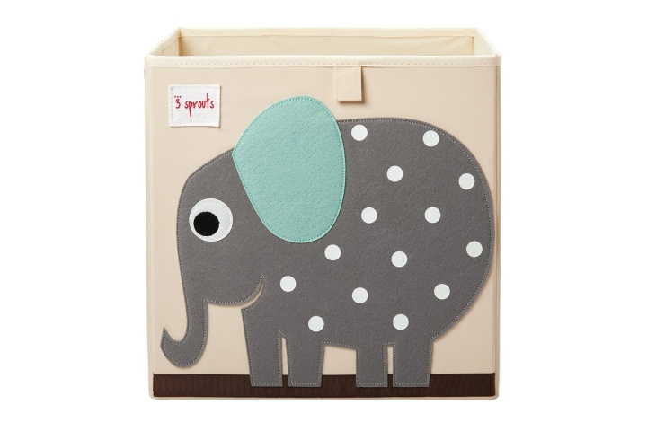 3 Sprouts Oppbevaringsboks - Grå elefant i gruppen LEKER, BARN OG BABY / Barnerom / Lagring hos TP E-commerce Nordic AB (C82760)