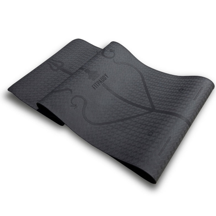 Fitpaddy Yogamatte svart i gruppen SPORT, FRITID & HOBBY / Treningsutstyr / Treningstilbehør hos TP E-commerce Nordic AB (C82829)