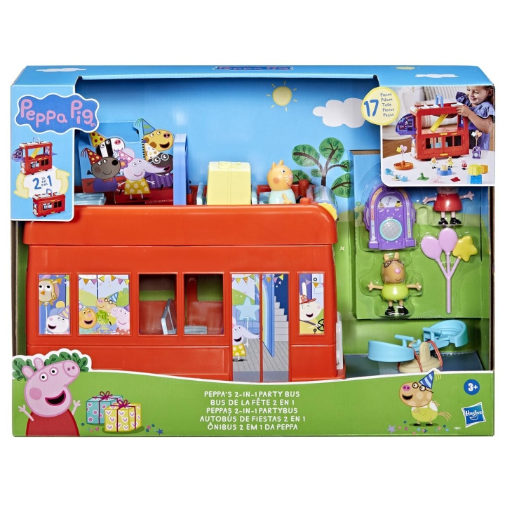 Peppa Pig Peppas 2 i 1 Partybuss i gruppen LEKER, BARN OG BABY / Leker / Lekesett hos TP E-commerce Nordic AB (C83481)