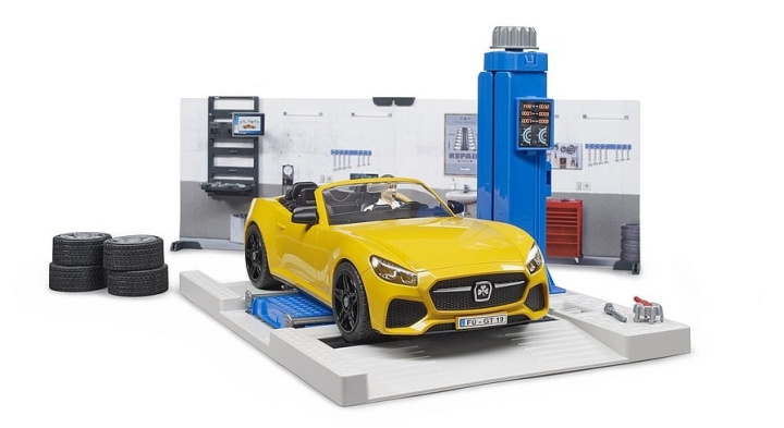 Bruder Bworld Car Service (62110) i gruppen LEKER, BARN OG BABY / Leker / Lekesett hos TP E-commerce Nordic AB (C83588)