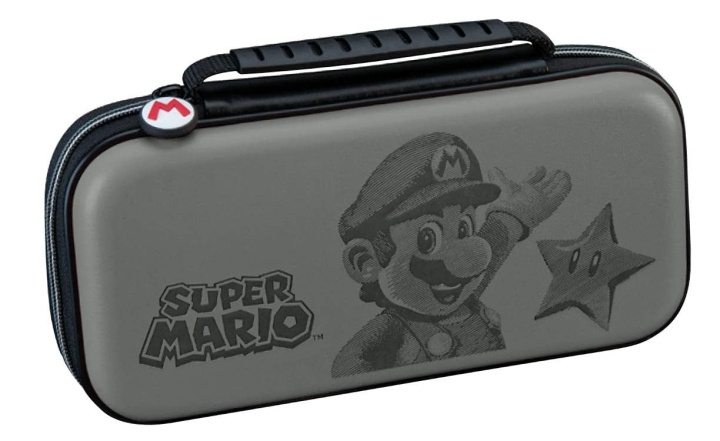 bigben Big Ben Nintendo Switch Offisielt reiseveske Grå Mario i gruppen Elektronikk / TV-spill & tilbehør / Nintendo Switch / Tilbehør hos TP E-commerce Nordic AB (C83599)