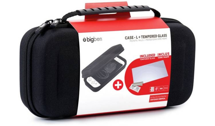 bigben Nintendo Switch Big Ben-beskyttelsessett (etui - L + herdet glass) i gruppen Elektronikk / TV-spill & tilbehør / Nintendo Switch / Tilbehør hos TP E-commerce Nordic AB (C83603)