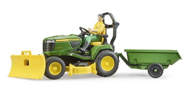 Bruder BWorld John Deere plentraktor med tilhenger og gartner (62104) i gruppen LEKER, BARN OG BABY / Leker / Lekebiler hos TP E-commerce Nordic AB (C83607)