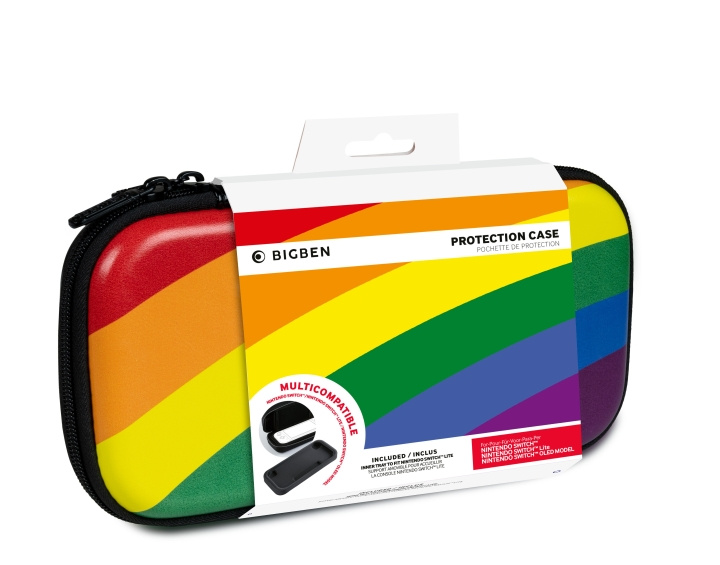 bigben Interaktivt reiseetui stort - Rainbow (Switch) i gruppen Elektronikk / TV-spill & tilbehør / Nintendo Switch / Tilbehør hos TP E-commerce Nordic AB (C83712)