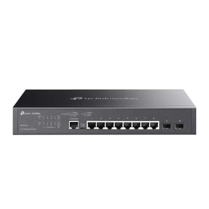 TP-Link JetStream 8-port Gigabit L2-administrert svitsj med 2 SFP-spor i gruppen Datautstyr / Nettverk / Switcher hos TP E-commerce Nordic AB (C83836)