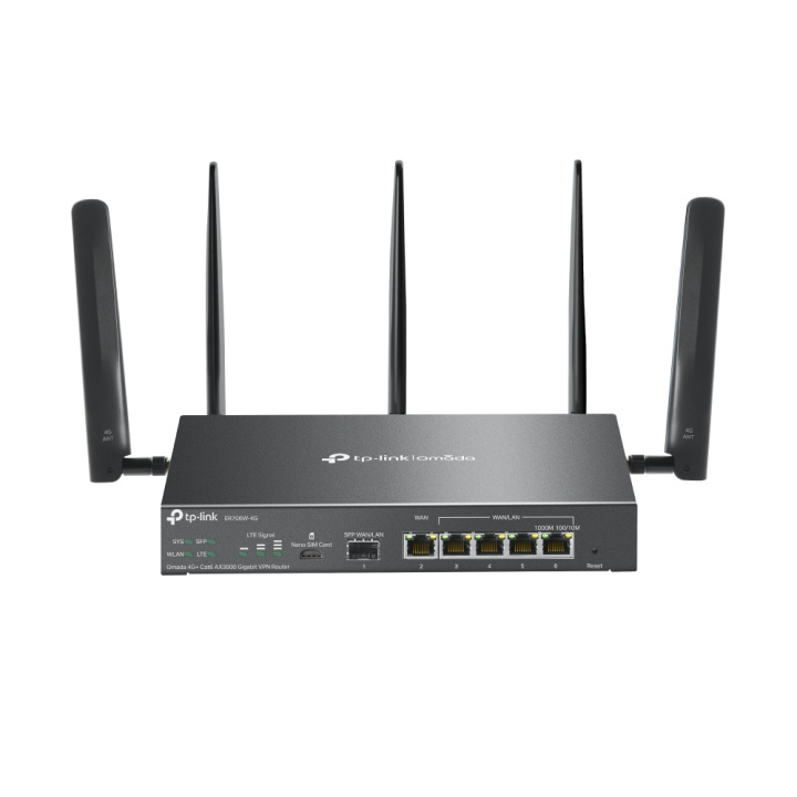 TP-Link AX3000 Omada 4G+ Cat6 Gigabit VPN-ruter /ER706W-4G i gruppen Datautstyr / Nettverk / Routere hos TP E-commerce Nordic AB (C83935)