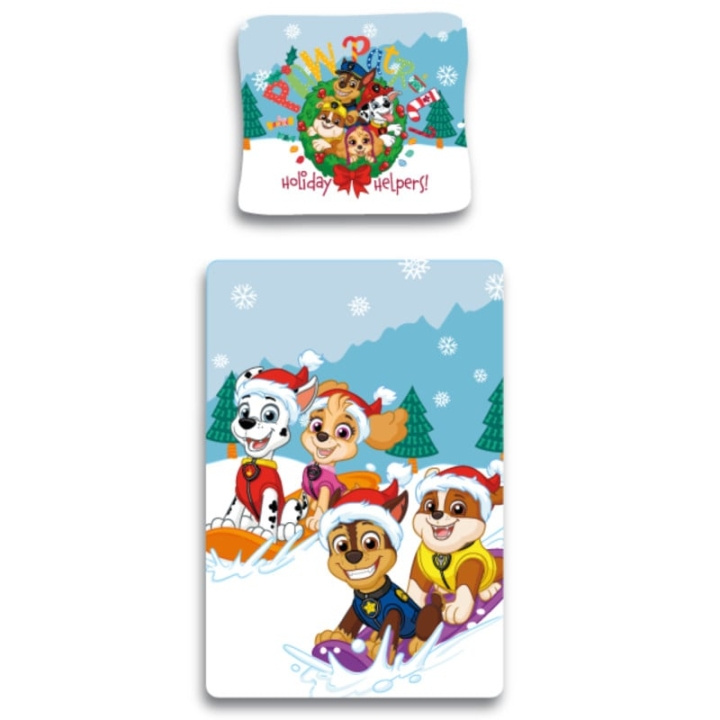 BrandMac Sengetøy - Voksenstørrelse 140 x 200 cm - Paw Patrol Winter (1029214) i gruppen LEKER, BARN OG BABY / Barnetekstiler / Sengetøy / Sengetøy junior hos TP E-commerce Nordic AB (C84089)