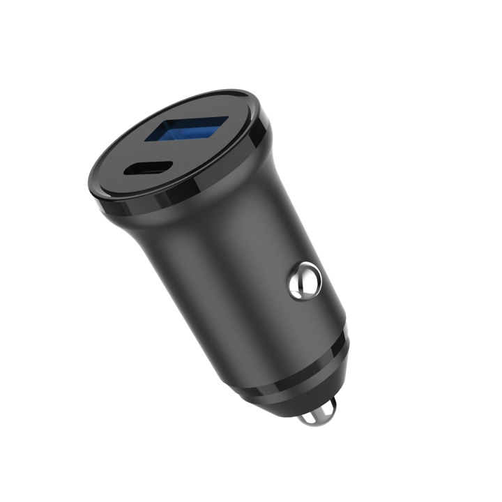 Gear Charger 12/24V 1xUSB-C + 1xUSB-A PD 30W + QC18.0W MAX Black i gruppen SMARTTELEFON & NETTBRETT / Ladere og Kabler / Billader / Billader Type C hos TP E-commerce Nordic AB (C84219)
