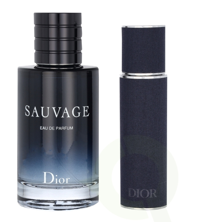 Dior Sauvage Giftset 110 ml Edp Spray 100ml/Edp Travel Spray 10ml i gruppen HELSE OG SKJØNNHET / Gavesett / Gavesett for ham hos TP E-commerce Nordic AB (C84405)