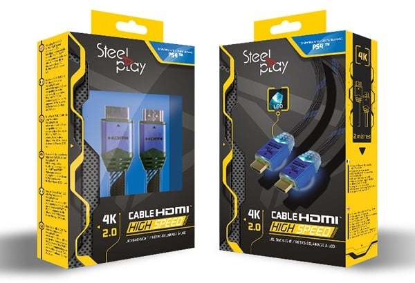 Steelplay 4K 2.0 HDMI høyhastighets Ultra HD LEC-kabel 2M i gruppen Elektronikk / TV-spill & tilbehør / Sony PlayStation 4 / Tilbehør hos TP E-commerce Nordic AB (C84566)
