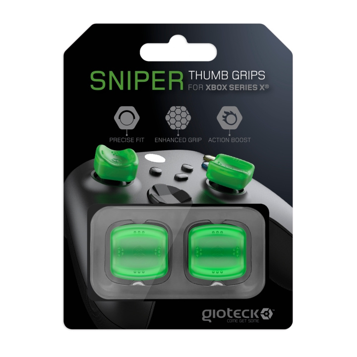 Gioteck Tommelgrep for skarpskytter (gjennomsiktig grønn) i gruppen Elektronikk / TV-spill & tilbehør / Xbox Series X / Tilbehør hos TP E-commerce Nordic AB (C85260)